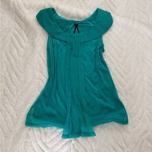 Y2K teal tank top